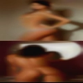 Naked woman touched man